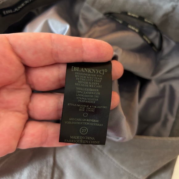 BLANKNYC 100% Leather Real Suede Front Faux Wrap Lace Side Detail Mini Skirt 27 - Picture 10 of 15